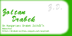 zoltan drabek business card